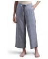 100% Viscose Pants, Skirts, Shorts High Waist Loungewear for Women Pants Fleur - Blue $8.61 Sleep & Lounge