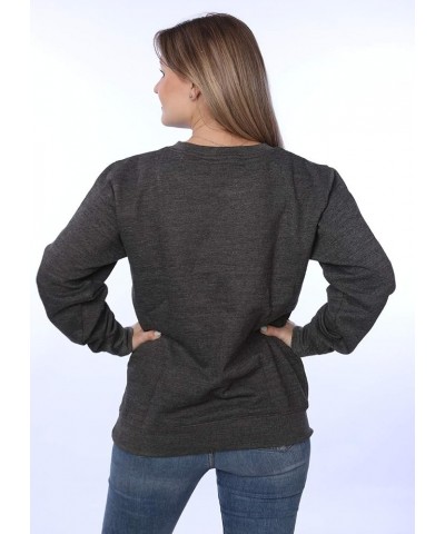 Women's Plus Size Active Fleece Pullover Sweatshirt Solid Charcoal Gray $8.66 Activewear