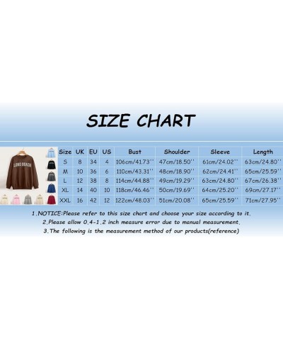 TEXAS Oversized Sweatshirt for Women Long Sleeve Crewneck Letter Graphic Print Casual Pullover Top Y2k Fall Winter Clothes 33...