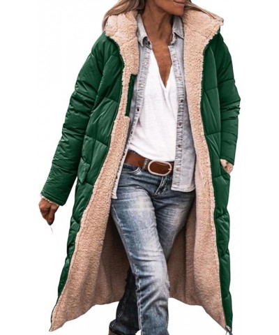 Long Coat Women Coats And Jackets Cotton Jacket,Medium Length,Slimming Warm Overcoat Winter Plus Size Coats 2-dark Green $16....