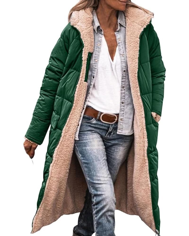 Long Coat Women Coats And Jackets Cotton Jacket,Medium Length,Slimming Warm Overcoat Winter Plus Size Coats 2-dark Green $16....