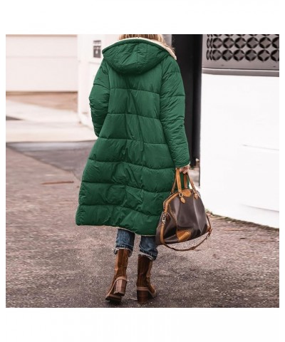 Long Coat Women Coats And Jackets Cotton Jacket,Medium Length,Slimming Warm Overcoat Winter Plus Size Coats 2-dark Green $16....