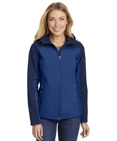 Ladies Hooded Core Soft Shell Jacket. L335 Night Sky Blue/ Dress Blue Navy $26.43 Hoodies & Sweatshirts