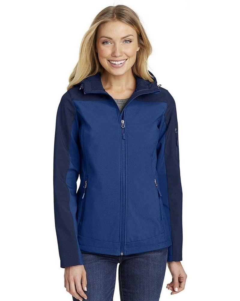 Ladies Hooded Core Soft Shell Jacket. L335 Night Sky Blue/ Dress Blue Navy $26.43 Hoodies & Sweatshirts