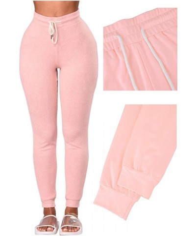 Women Pullover Hoodie Pockets Sweatpants Sport Jogger Sweatsuit 01-pink $24.00 Activewear