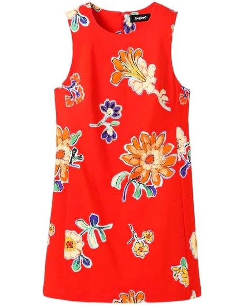 Women's Woman Woven Dress Sleeveless Red $39.47 Vests