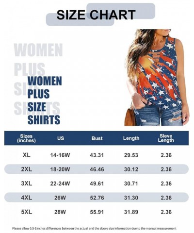 Plus Size Tank Tops for Women Summer Pullover Sleeveless T Shirt V Neck Basic Shirt XL-5XL A91s-fw $14.03 Tops