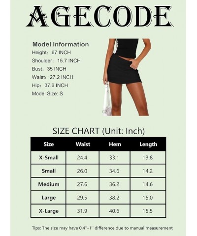 Women's Casual Elastic Waisted Slit Hem A-Line Summer Bodycon Short Mini Skirt Black $12.00 Skirts