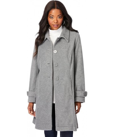 Women's Plus Size Plush Fleece Jacket Soft Coat Medium Heather Grey $33.54 Jackets