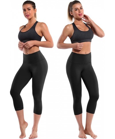 19" Basic/Out Pockets High Waist Yoga Pants Women Workout Running Leggings Tummy Control Basic Basic 19"_black $12.50 Leggings