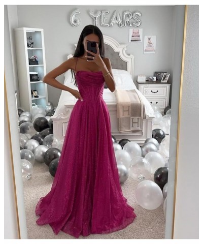 Prom Dresses Long for Women Sparkly Glitter A-Line Spaghetti Straps Formal Evening Dress Olive Green $32.50 Dresses