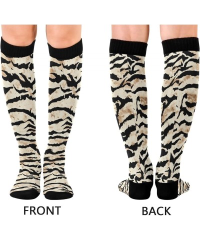 Women's Knee High Socks Compression Socks Unisex Casual Athletic Tube Sock Outdoor Sport Socks For Hiking Travel Tiger Leopar...