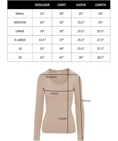 Women's Long Sleeve Stretch Cotton Slim Fit Lightweight Basic T-Shirt V-neck Black $10.19 T-Shirts