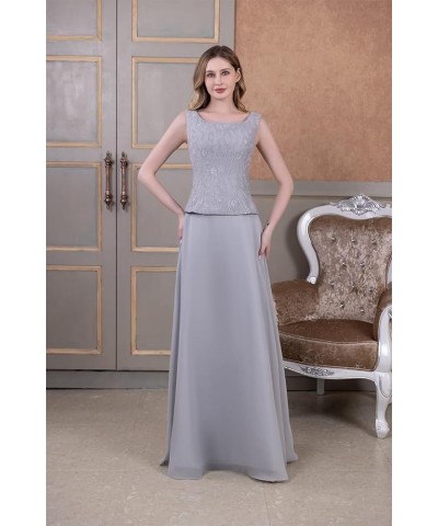 2 Piece Plus Size Mother of The Bride Dress with Jacket Long Chiffon Wedding Guest Formal Party Dresses for Mom Purple $37.50...