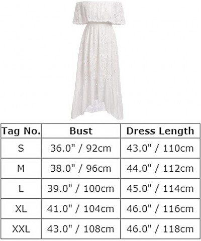 Women's Boho Maxi Dress Lace Up Tassel V-Neck Flare Ruffle Fringed Beach Summer Dresses White -Off Shoulder $19.98 Dresses