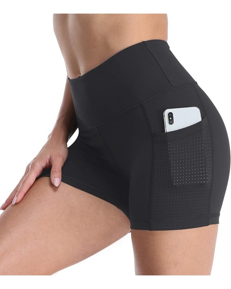 Yoga Shorts for Women, High Waist Biker Shorts, Tummy Control Workout Short with Side Pockets 1180 Pocket Black Shorts $9.17 ...