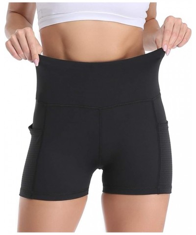 Yoga Shorts for Women, High Waist Biker Shorts, Tummy Control Workout Short with Side Pockets 1180 Pocket Black Shorts $9.17 ...