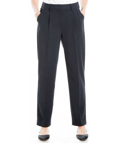 Women's Straight Leg Pant with Zipper Dark Navy $13.31 Pants