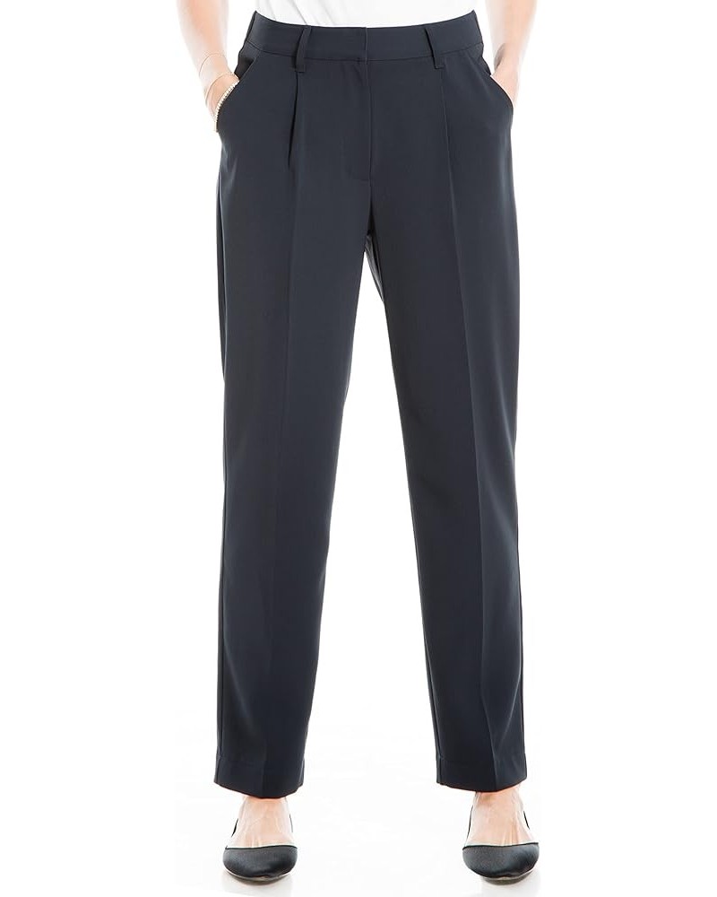 Women's Straight Leg Pant with Zipper Dark Navy $13.31 Pants