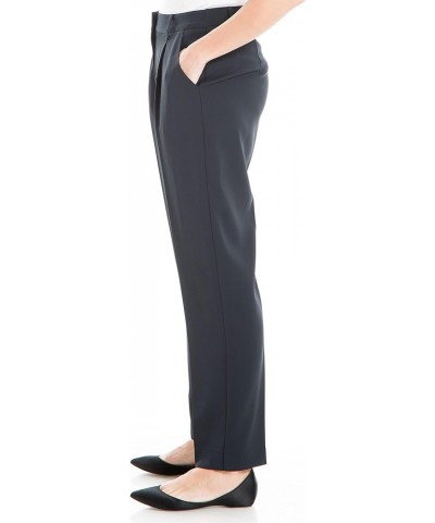 Women's Straight Leg Pant with Zipper Dark Navy $13.31 Pants