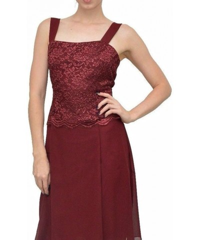 Womens Lace Mother of The Bride Dress Formal Gowns with Jacket Red (Long Style) $48.76 Dresses