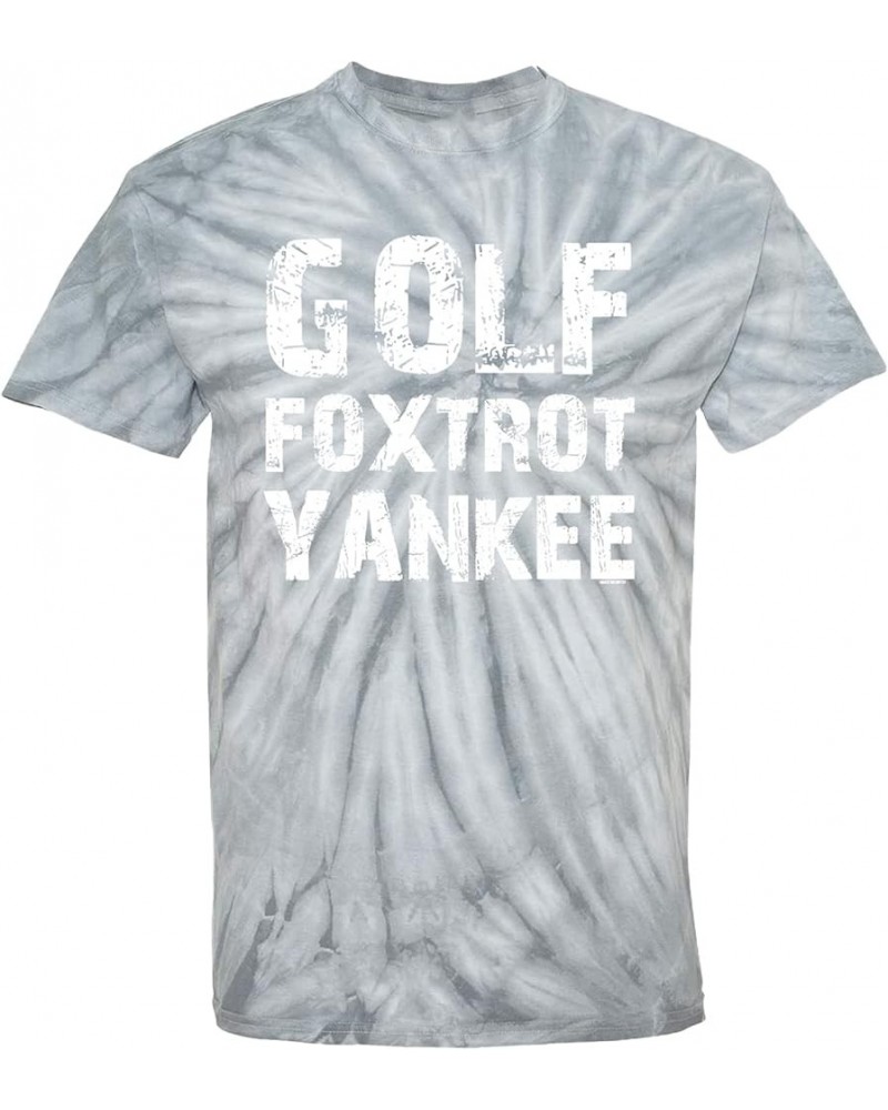 Golf Foxtrot Yankee - GFY Go Fuck Yourself Men's T-Shirt Silver Tie Dye $12.95 T-Shirts