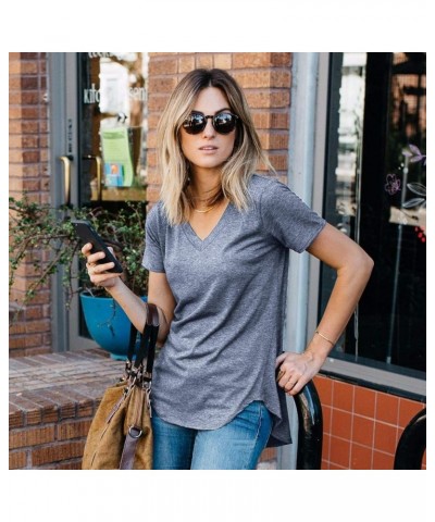 Apparel Women's Short Sleeve Loose Cut Relaxed T-Shirt Top Heather Steel Blue $12.00 T-Shirts