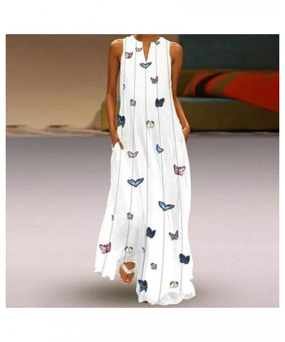 Summer Dresses for Women 2024 Casual Party Spaghetti Strap Floral Boho Beach Long Sundress Hawaiian Maxi Dress F White $7.65 ...