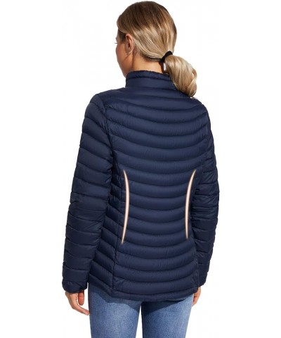 Women's Packable Puffer Jacket Lightweight Quilted Puffer Jacket Winter Warm Puffy Jacket with Stand Collar Dark Navy $20.23 ...