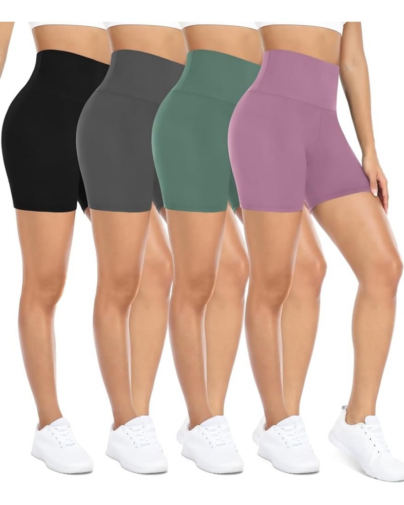 3 Pack Maternity Shorts Over The Belly Pregnancy Biker Shorts Workout Yoga Active Pregnant Pants Pajama with Pockets C-black/...