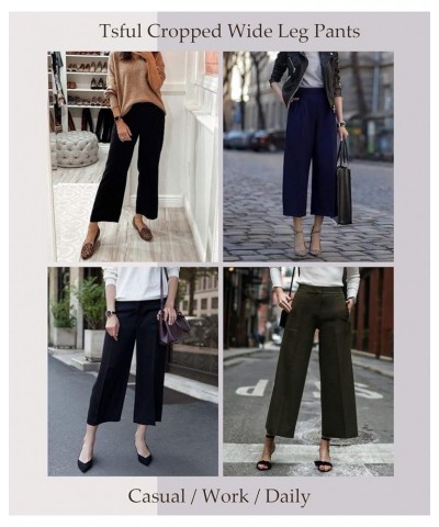 Wide Leg Pants for Women Trousers High Waisted Dress Pants Business Casual Summer Capris Stretch Pull On Work Slacks Black $3...