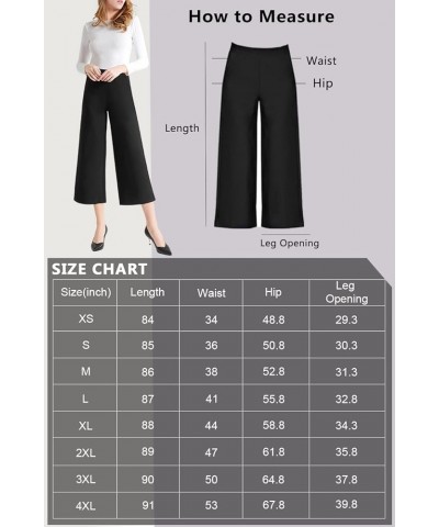 Wide Leg Pants for Women Trousers High Waisted Dress Pants Business Casual Summer Capris Stretch Pull On Work Slacks Black $3...