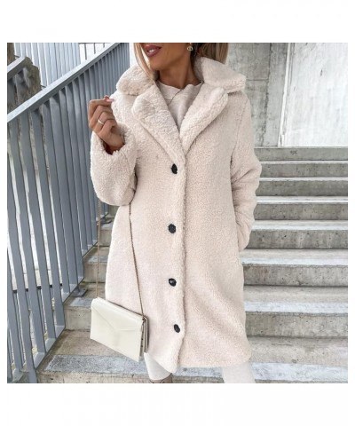 Womens Coats And Jackets Dressy Casual Shearling Shaggy Long Cardigan Plus Size Fluzzy Sherpa Fleece Notch Lapel Overcoat A01...