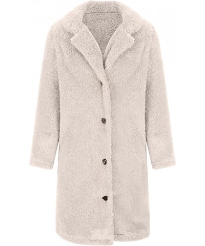 Womens Coats And Jackets Dressy Casual Shearling Shaggy Long Cardigan Plus Size Fluzzy Sherpa Fleece Notch Lapel Overcoat A01...