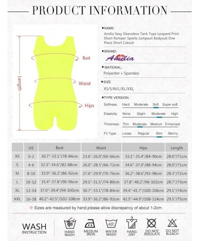 Amilia Sexy Sleeveless Tank Tops Short Romper Sports Jumpsuit Bodysuit One Piece Short Catsuit Yellow $10.25 Jumpsuits