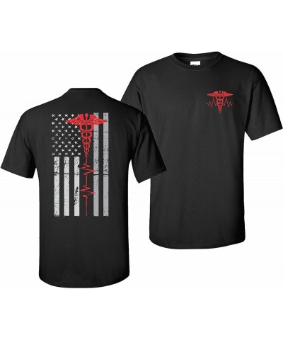 Patriot Apparel Nurse Thin Red Line Unisex T-Shirt Black $10.61 T-Shirts