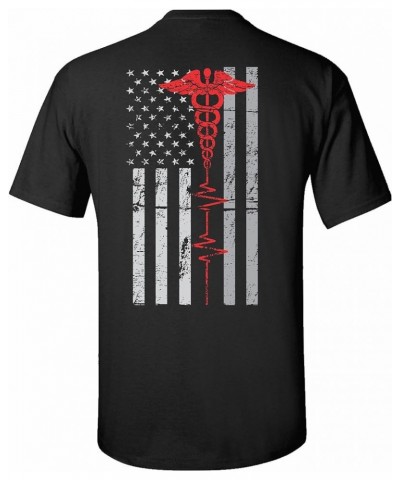 Patriot Apparel Nurse Thin Red Line Unisex T-Shirt Black $10.61 T-Shirts