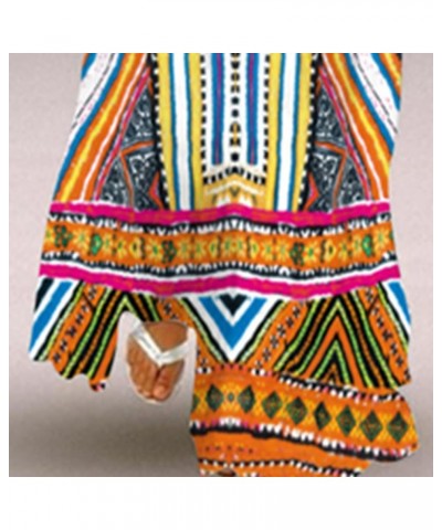 African Print Maxi Dresses for Women Vintage Printed Sleeveless Plus Size Bohemian V Neck Maxi Long Dress Z09-rainbow $4.12 D...