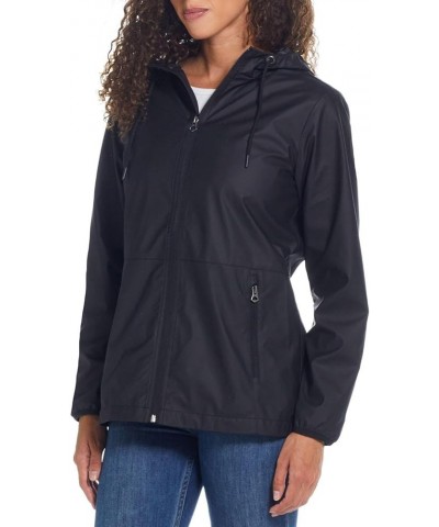 Women's Casual Lightweight Hooded Rain Jacket Black $15.89 Coats