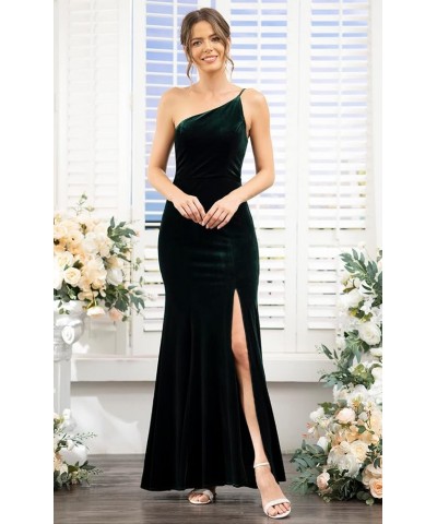 Long Sleeves Velvet Bridesmaid Dresses for Women 2023 Velvet Maxi Dress Aline Evening Gowns with Slit C-champagne $32.00 Dresses