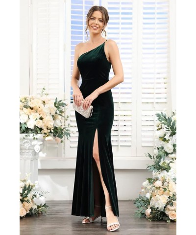 Long Sleeves Velvet Bridesmaid Dresses for Women 2023 Velvet Maxi Dress Aline Evening Gowns with Slit C-champagne $32.00 Dresses