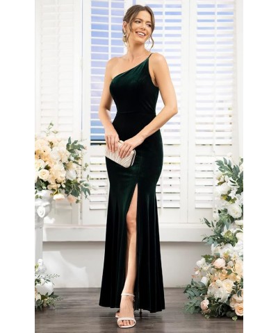 Long Sleeves Velvet Bridesmaid Dresses for Women 2023 Velvet Maxi Dress Aline Evening Gowns with Slit C-champagne $32.00 Dresses