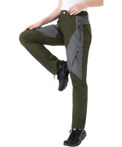 Women's Hiking Cargo Pants Water-Resistant Quick Dry UPF 50+ Travel Camping Work Pants Zipper Pockets 02 Green $14.23 Pants