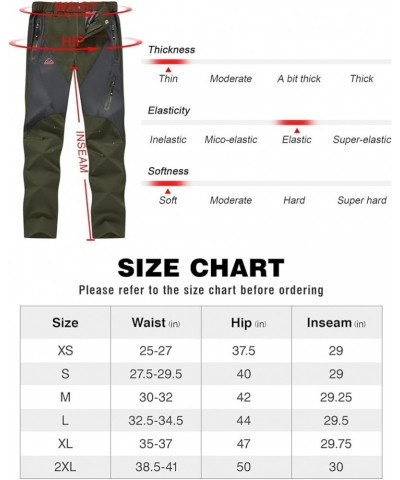 Women's Hiking Cargo Pants Water-Resistant Quick Dry UPF 50+ Travel Camping Work Pants Zipper Pockets 02 Green $14.23 Pants