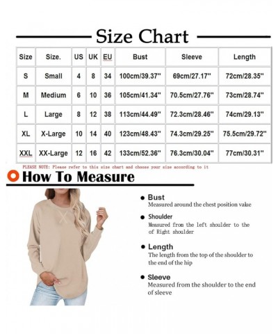 Womens Y2K Sweaters 2023 Casual Long Sleeve Crewneck Sweatshirts Fall Fashion Solid Loose Tunic Tops with Leggings H03_brown ...