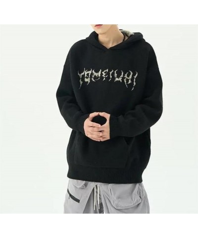 Y2K Vintage Centipede Bone Knitted Grunge Sweatershit Oversized Pullover Loose Sweater Streetwear Hoodies Black $29.57 Sweaters