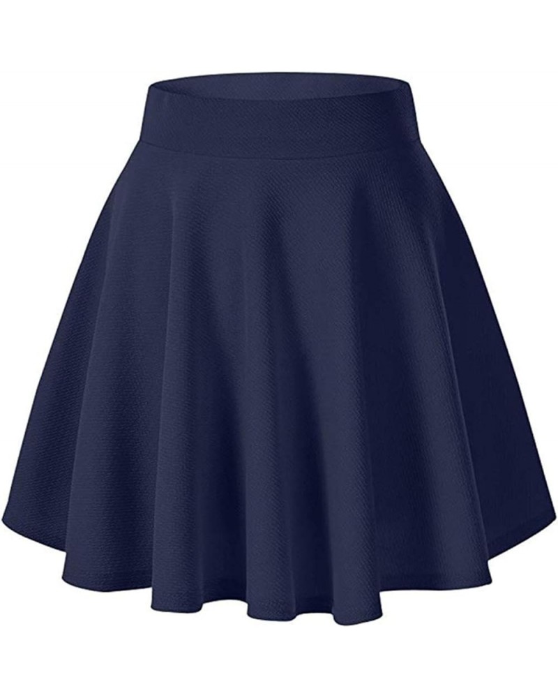 Plaid Skirt Goth For Women Pleated Skirt Casual High Waist A Line Mini Skirt Flare Drawstring Ruffle Versatile Z01navy $5.06 ...