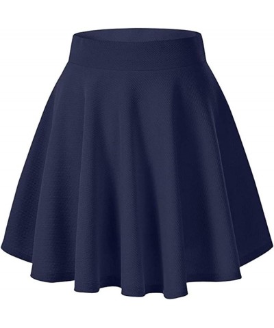 Plaid Skirt Goth For Women Pleated Skirt Casual High Waist A Line Mini Skirt Flare Drawstring Ruffle Versatile Z01navy $5.06 ...