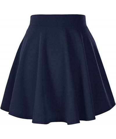 Plaid Skirt Goth For Women Pleated Skirt Casual High Waist A Line Mini Skirt Flare Drawstring Ruffle Versatile Z01navy $5.06 ...