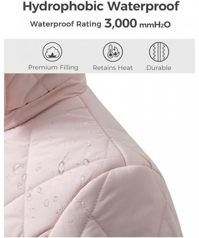 Women's Winter Coat Warm Puffer Jacket Lightweight Winter Jacket with Removable Hood Pink $24.73 Jackets